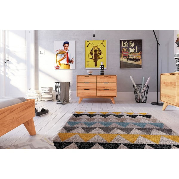 Нисък скрин от букова дървесина 90x63 cm Greg - The Beds-image-3