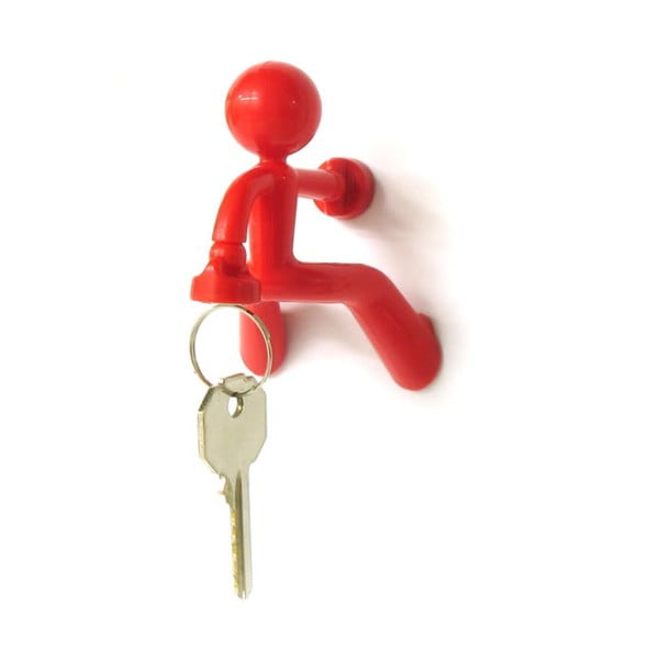 Magnetický držák klíčů Key Pete, červený
