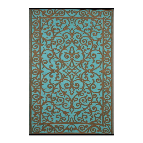 Тюркоазено-сив двустранен килим за открито Gala, 150 x 240 cm - Green Decore