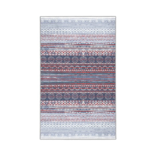 Лилаво-сив килим подходящ за пране 80x150 cm Vintage Stripe – Mila Home