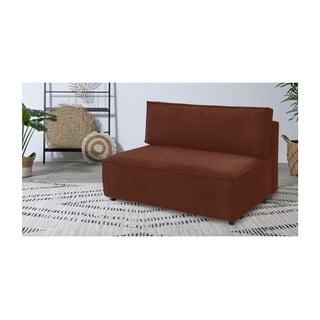 Модул за диван от велур в тухлен цвят, централна част Nihad modular - Bobochic Paris