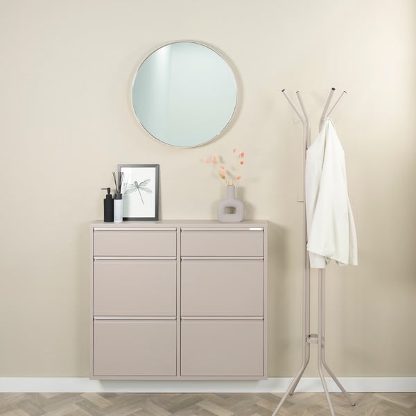 Кафяво-сива метална накланяща се стойка за обувки 98x86x15 cm Billy – Spinder Design-image-1