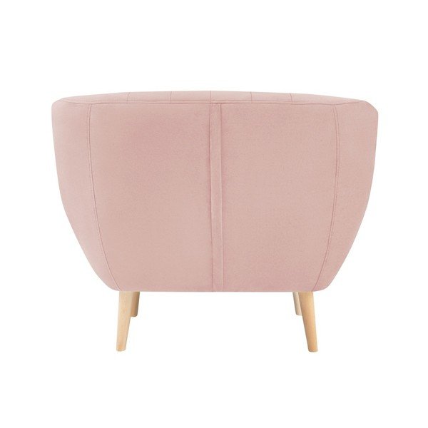 Кресло от светлорозово кадифе Sardaigne - Mazzini Sofas-image-4