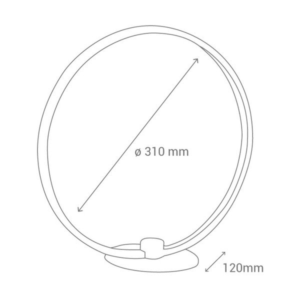 Бяла овална настолна лампа В рамка - SULION-image-2