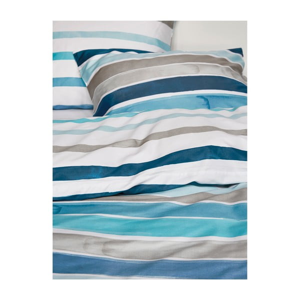 Modrobílé pruhované povlečení s prodlouženou délkou Esprit Iva, 200 x 220 cm-image-2