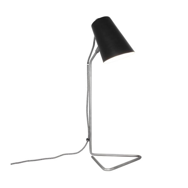 Černá stolní lampa ze zinku Strömshaga Bertil