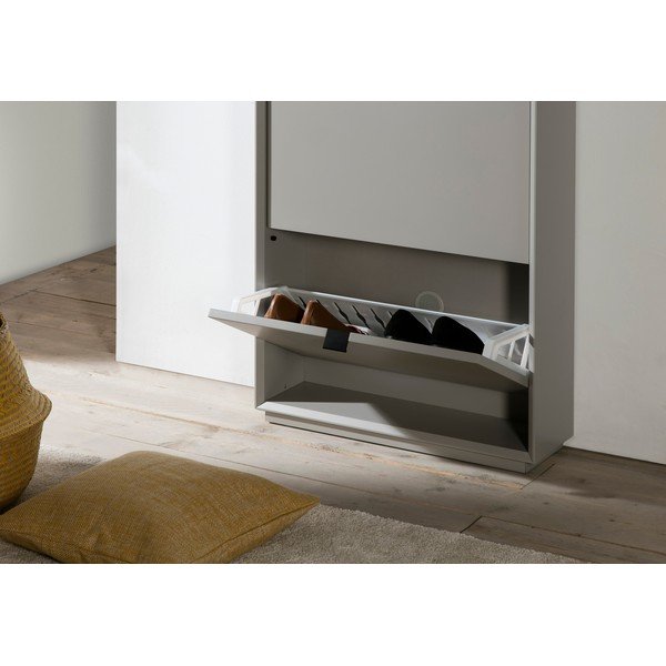 Сив шкаф за обувки с 4 чекмеджета Luka - Marckeric-image-4