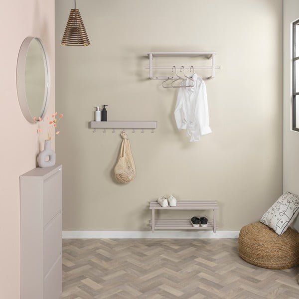 Кафяво-сива метална стенна закачалка с рафт 76 cm Marco – Spinder Design-image-3