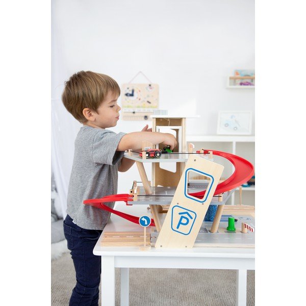 Детски дървен паркинг с коли Паркинг - Legler-image-1