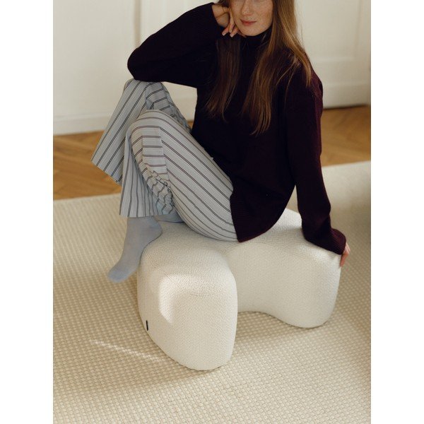 Бежова табуретка от прежда с примки от букле Ü – noo.ma-image-2