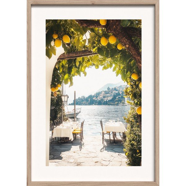 Печатна картина с включена рамка 50x70 cm Lemon View – Styler