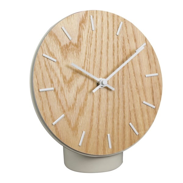 Дървен настолен часовник с керамична основа Hygge - Le Studio
