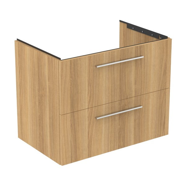 Стенен шкаф за мивка от декор от дъб в естествен цвят  80x63 cm i.Life B – Ideal Standard-image-2