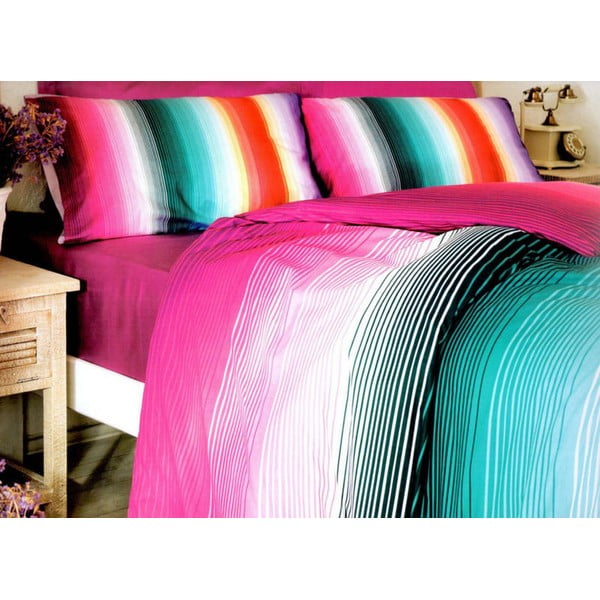 Спално бельо с чаршаф Rainbow, 160 x 220 cm - Mijolnir