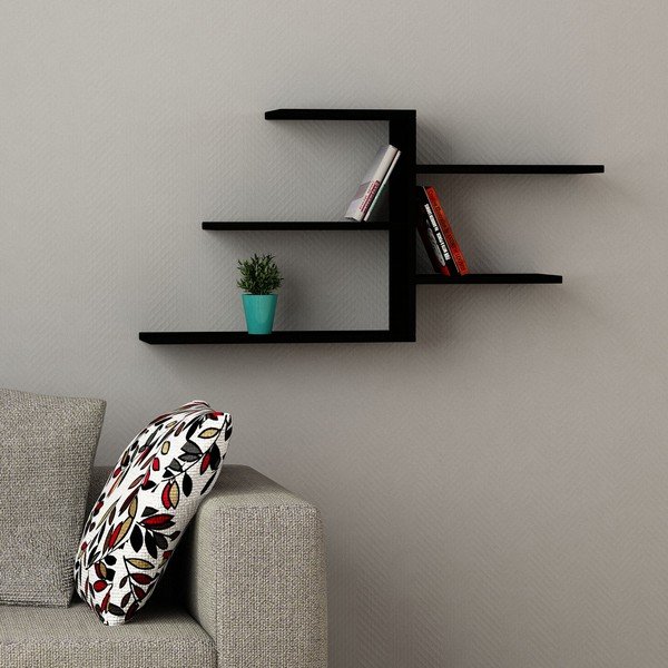 Knižní police Faba, černá-image-1