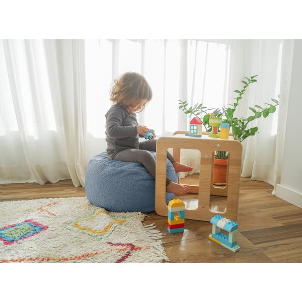 Сив детски пуф Blue - Really Nice Things-image-1