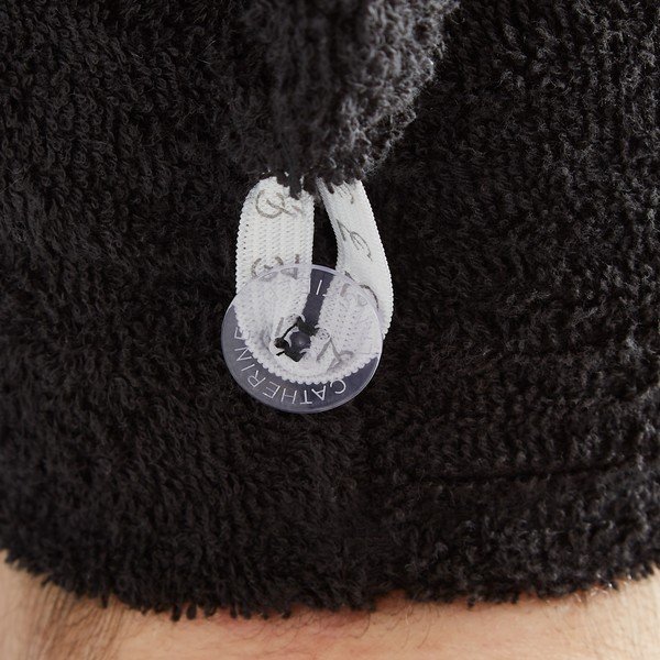 Черни бързосъхнещи памучни кърпи за коса в комплект от 2 бр. 20x13 cm Quick Dry – Catherine Lansfield-image-1