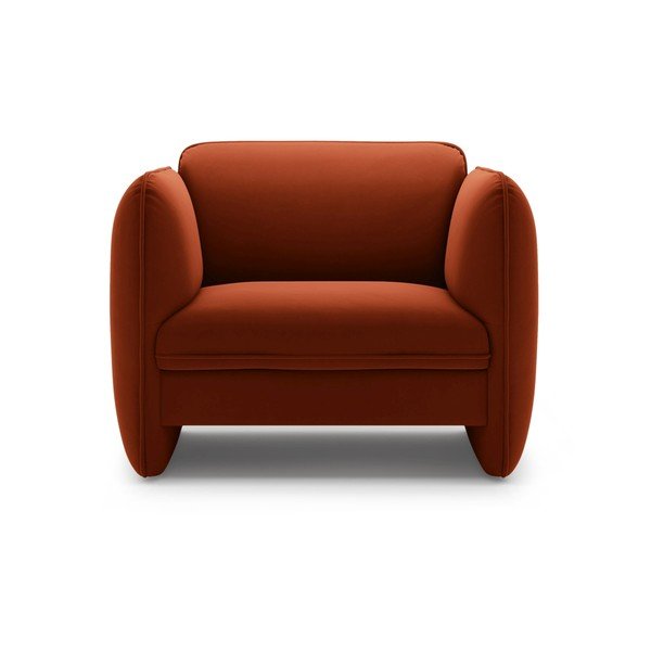 Кадифено кресло в тухлен цвят Georgia – Micadoni -image-2