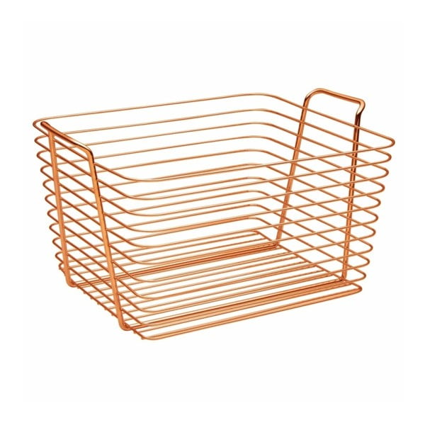 Oranžový kovový košík InterDesign Classico, 37,5 x 30 cm
