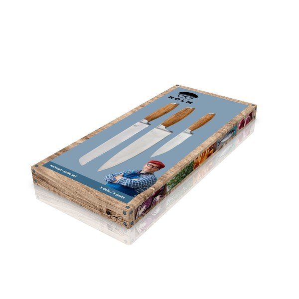 Комплект ножове от неръждаема стомана 3 бр. – Holm-image-4