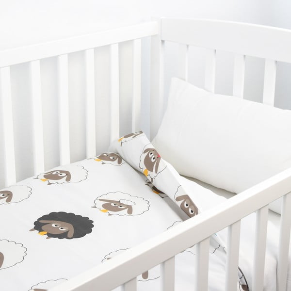 Dětský přehoz a povlak na polštář Baleno Little Sheep, 100 x 130 cm-image-1