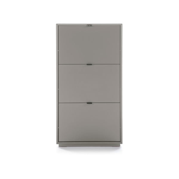 Сив шкаф за обувки с 3 чекмеджета Luka - Marckeric-image-2