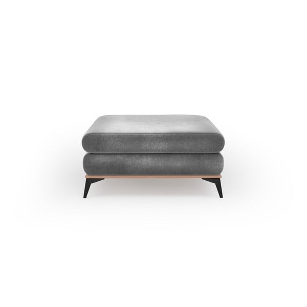 Сив пуф с кадифена тапицерия Astre - Windsor & Co Sofas-image-2