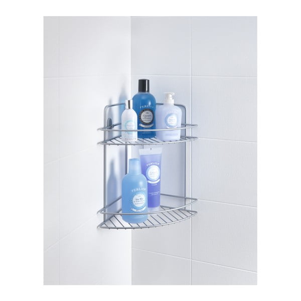 Стенен ъглов рафт за баня с два етажа Refl - Metaltex-image-1