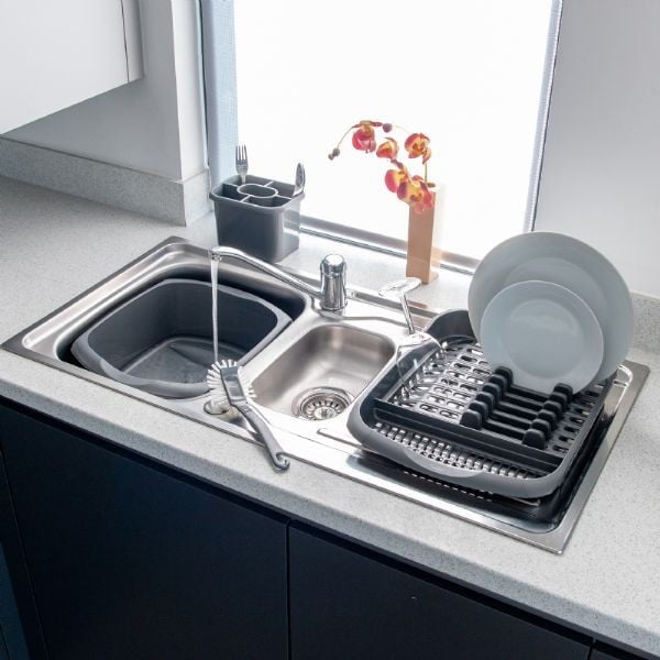 Тухленочервен квадратен пластмасов леген, 38 x 32 x 14 cm - Addis-image-1