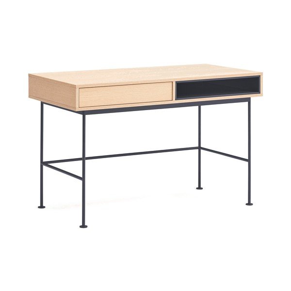 Работна маса с дъбов плот 60x120 cm Yoko – Teulat-image-3