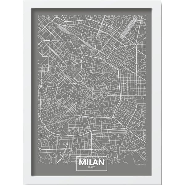 Плакат в рамка 40x55 cm Milan - Wallity