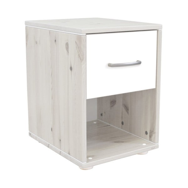 Бяло детско нощно шкафче от борова дървесина Classic - Flexa