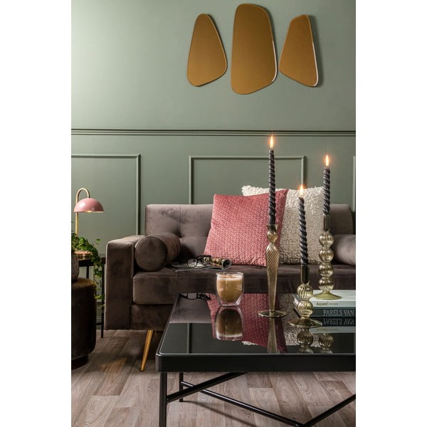 Зелен стъклен свещник с мехурчета Swirl - PT LIVING-image-1