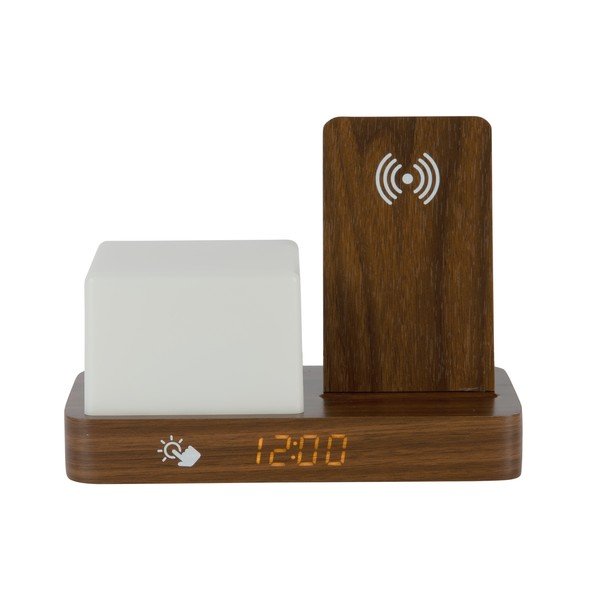 Дигитална/настолна аларма с безжично зарядно Retro LED Night Light – Karlsson-image-3