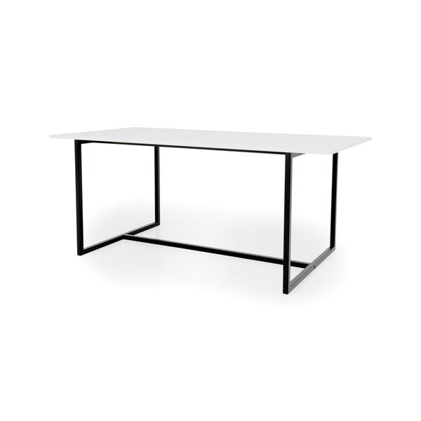 Бяла маса за хранене с черна метална основа Mello - Tenzo-image-1