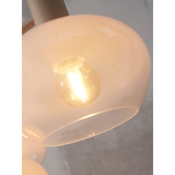 Бяло висящо осветително тяло със стъклен абажур ø 43 cm Bologna – it's about RoMi-image-2