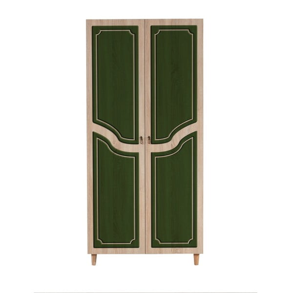 Двукрилен гардероб Stil Retro Green, 90 x 192 cm - Vella