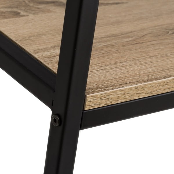 Черна естествена етажерка от дъб 60x180 cm Urban - Casa Selección-image-3