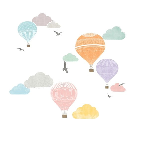 Комплект стикери за стена Montgolfier - Ambiance-image-1