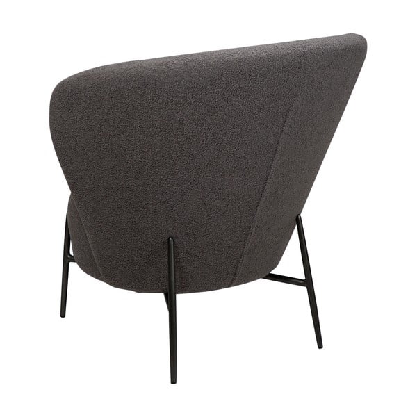 Сиво кресло от плат букле Orbit – DAN-FORM Denmark-image-1
