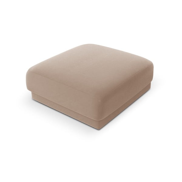 Бежова кадифена табуретка Miley - Micadoni Home-image-4