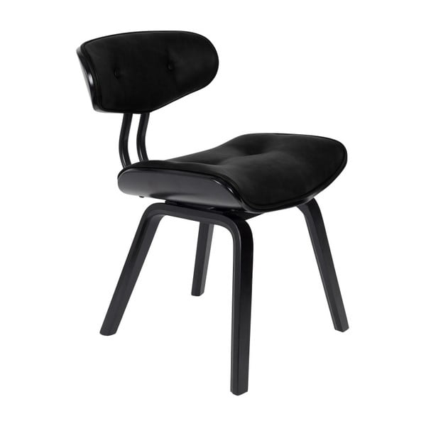 Černá židle s polstrováním Dutchbone Mirlo