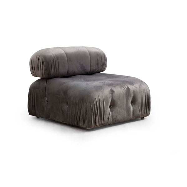 Модул за диван от тъмносиво кадифе (централна част) Bubble – Artie