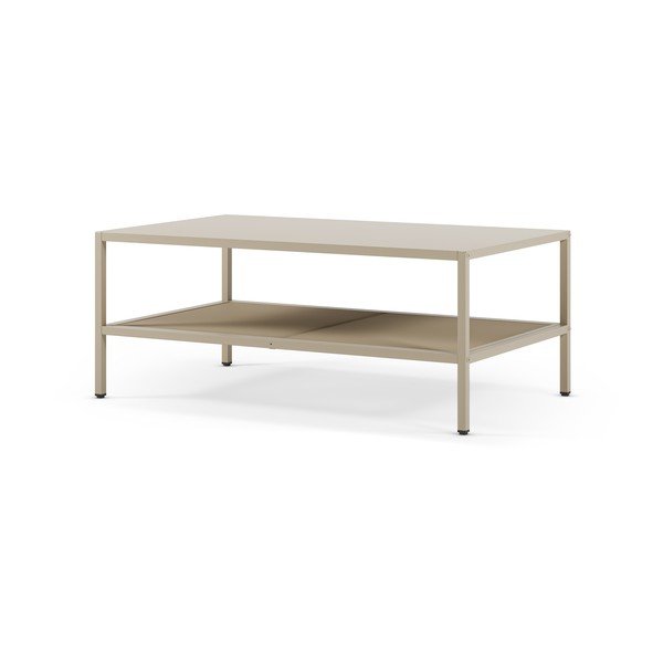 Кремава метална масичка за кафе 60x100 cm Fayna – Marckeric-image-3