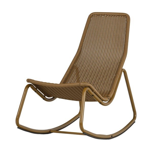 Градински стол от изкуствен ратан в цвят жълта охра Tom – WOOOD