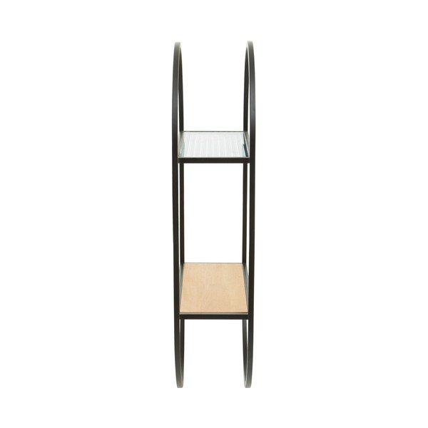 Черен/в естествен цвят на няколко нива метален стенен рафт 35 cm Mataram – Premier Housewares-image-4