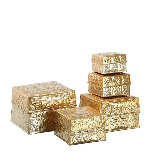 Set 5 boxů Golden Aluminium