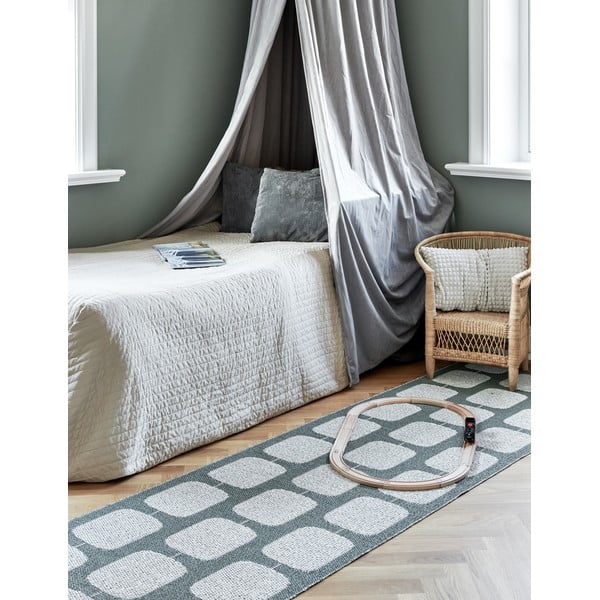 Зелена и кремава пътека за открито и закрито 70x300 cm Sten Army – Pappelina-image-1