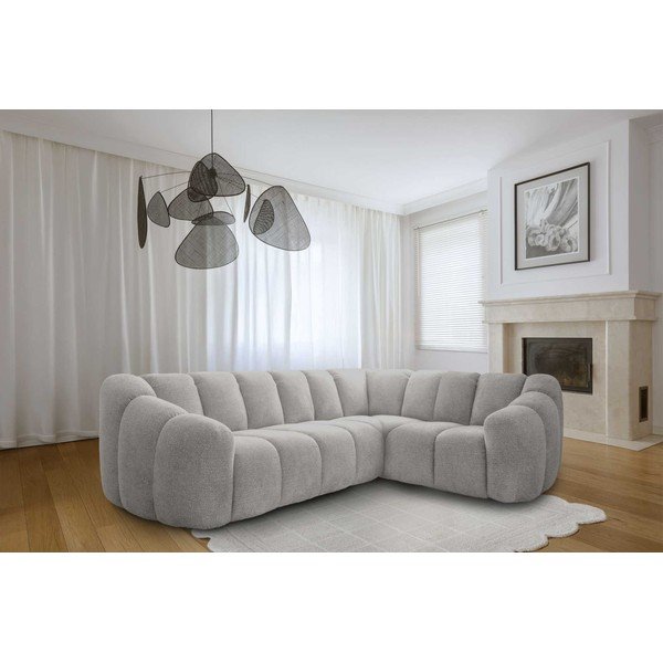 Светлосив ъглов диван (десен ъгъл/L форма) Shell – Miuform-image-1