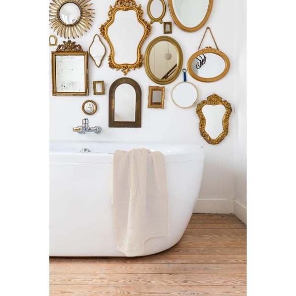 Светлобежова хавлиена кърпа , 50 x 100 cm - Tiseco Home Studio-image-1